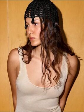 ZARA CROCHET SKULLCAP WITH BEADS